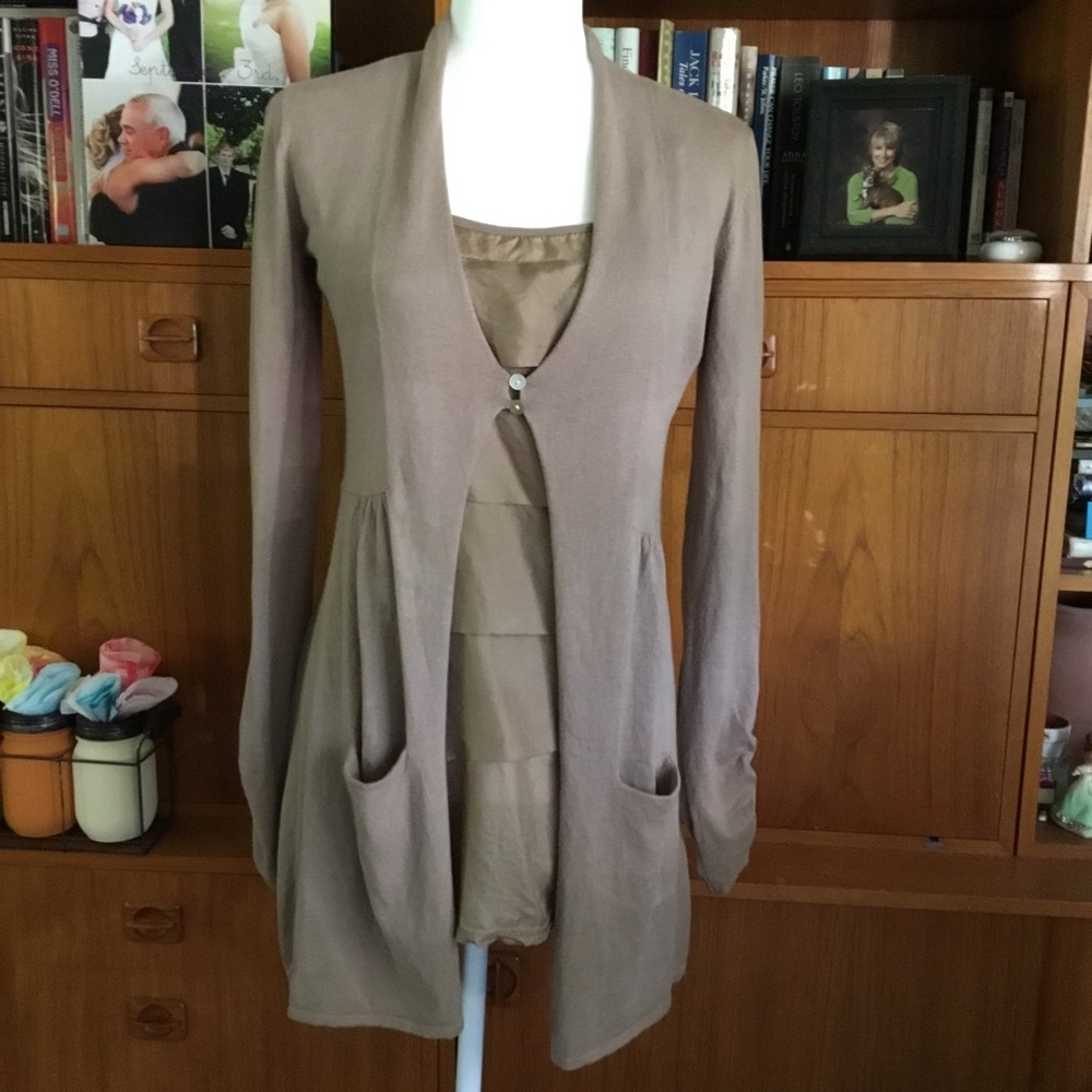 Beautiful silk blend cardigan and tank
